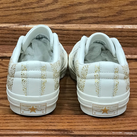 Converse One Star Ox Egret Gold Shoes - Picture 5 of 8